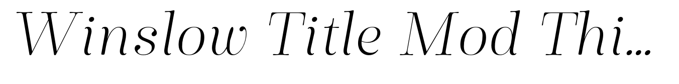 Winslow Title Mod Thin Italic